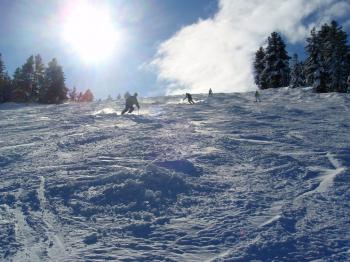 The ski pistes in Bansko